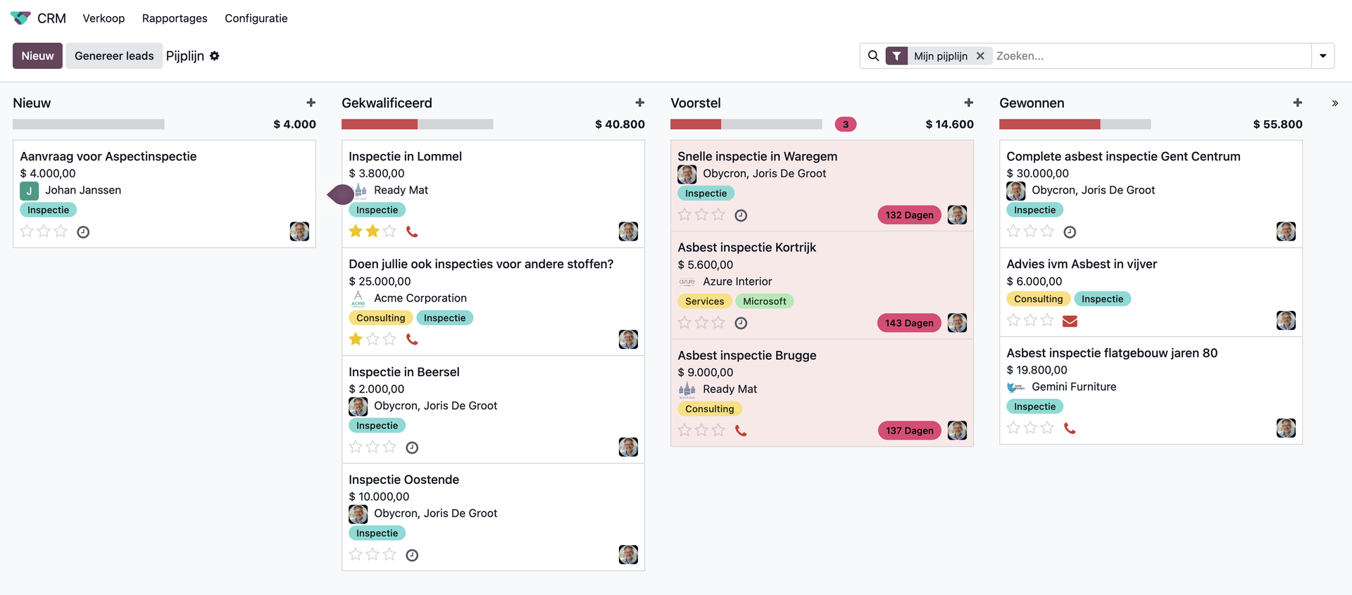 CRM keuringsaanvragen